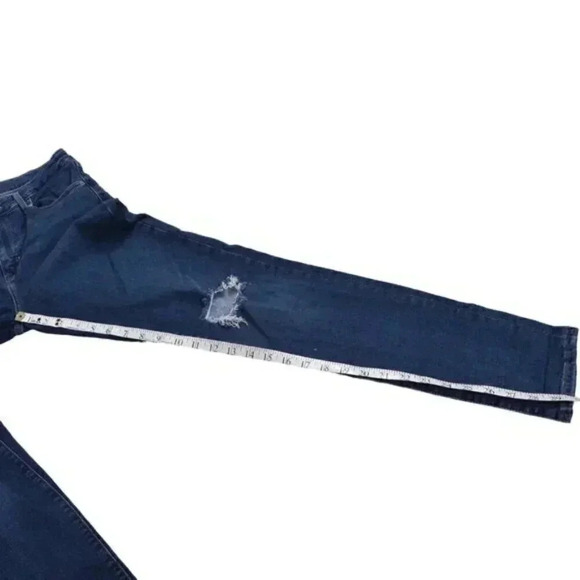 Levi's 721 High Rise Skinny Premium Jeans Blue Ripped Distressed Dark Wash 28 - Picture 16 of 16